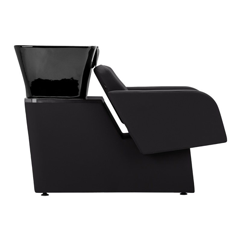 Black salon shampoo sink chair