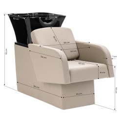 Studio Line gray-beige shampoo chair