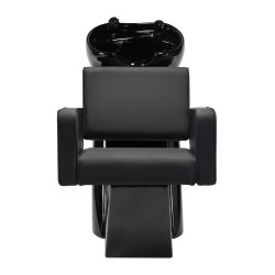 Black salon shampoo backwash unit