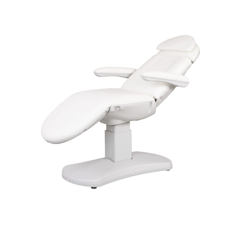 Fotel kosmetyczny AZUR  SMART biały z podgrz. 4 silniki kołyska -Fotele kosmetyczne elektryczne- 