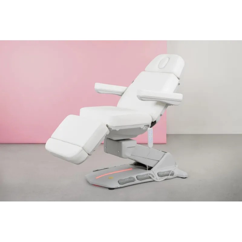 MAXI COZY+ biały – Luksusowy Elektryczny Fotel Kosmetyczny z Systemem Rotacji -Fotele kosmetyczne elektryczne- 