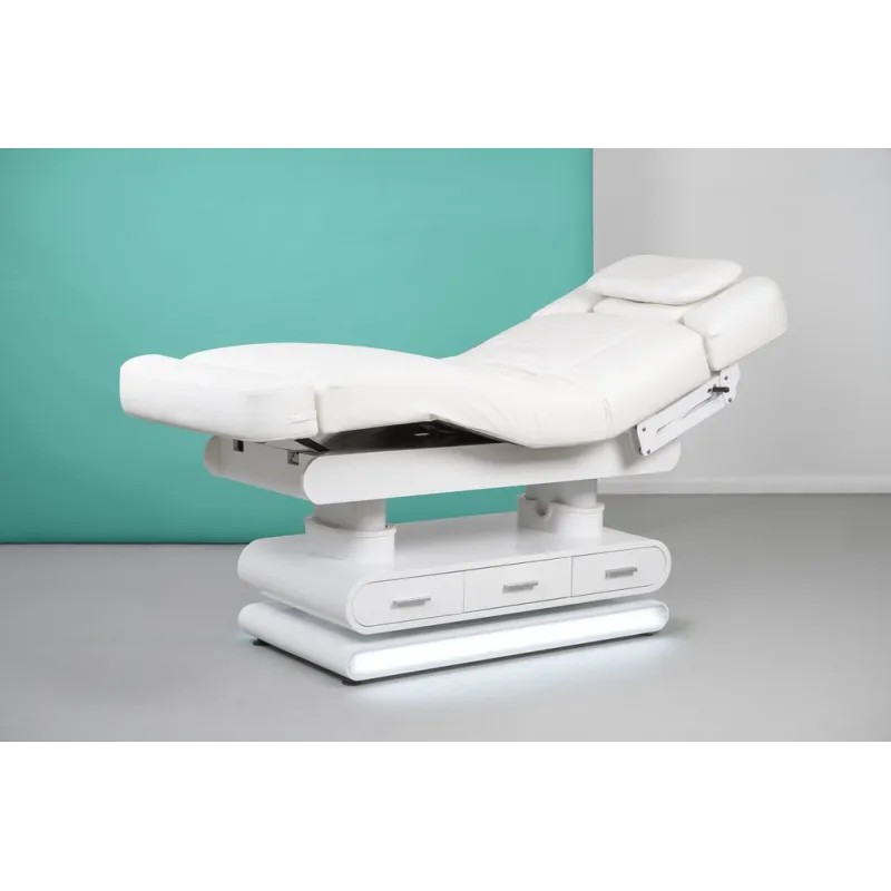 Leżanka kosmetyczna POST z podgrzewaniem i szufladami Biała -Łóżka kosmetyczne- 