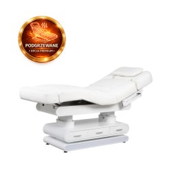 Leżanka kosmetyczna POST z podgrzewaniem i szufladami Biała -Łóżka kosmetyczne- 