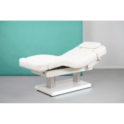 Luksusowa Leżanka Elektryczna SPA ATLANT biała z Podświetleniem i Systemem Grzewczym -Łóżka kosmetyczne- 