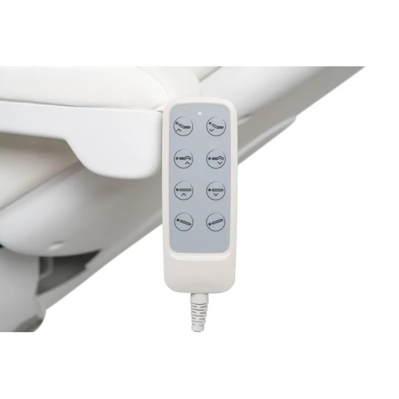 Fotel kosmetyczny BELLUM biały wysokiego unoszenia -Fotele kosmetyczne elektryczne- 