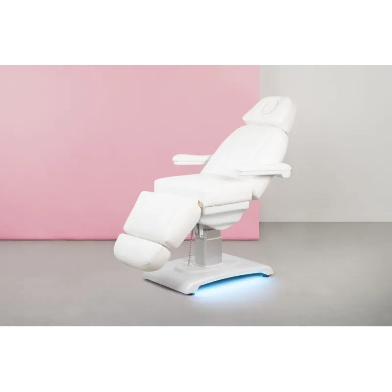 Fotel kosmetyczny BELLUM biały wysokiego unoszenia -Fotele kosmetyczne elektryczne- 