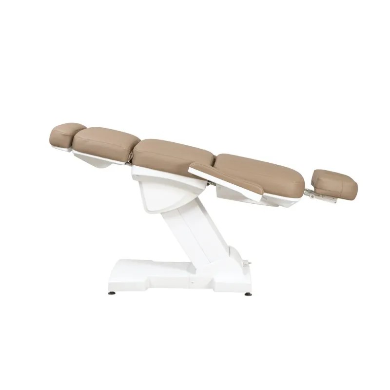 Fotel kosmetyczny RICLE brązowy podgrzewany -Fotele kosmetyczne elektryczne- 