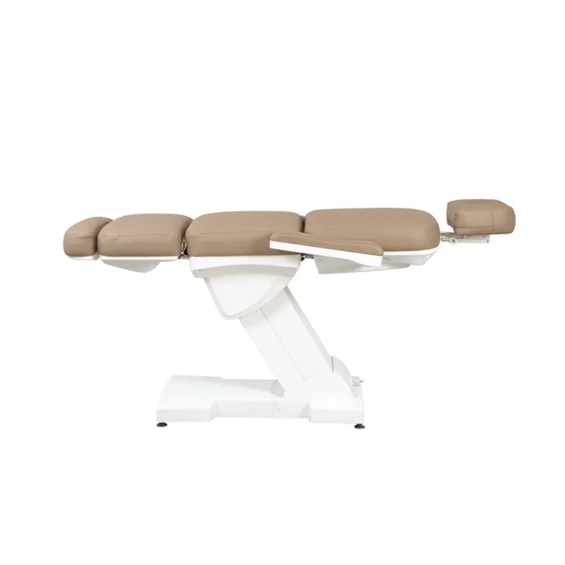 Fotel kosmetyczny RICLE brązowy podgrzewany -Fotele kosmetyczne elektryczne- 