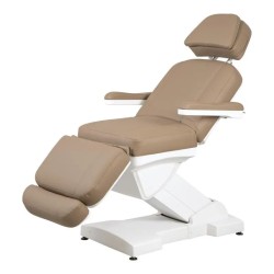 Fotel kosmetyczny RICLE brązowy podgrzewany -Fotele kosmetyczne elektryczne-