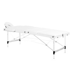 Balance stół składany do masażu aluminiowy 3 segmentowy white