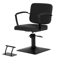 Czarna stylowa krzesło do stylizacji o nowoczesnym designie