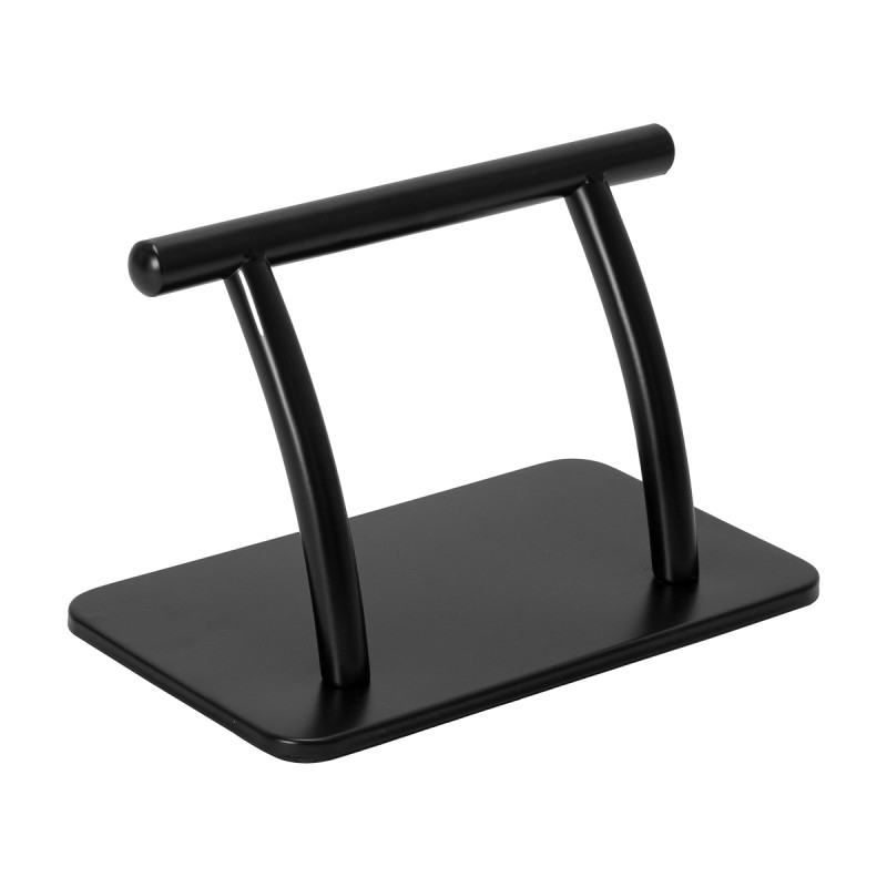 Czarna stylowa krzesło do stylizacji o nowoczesnym designie