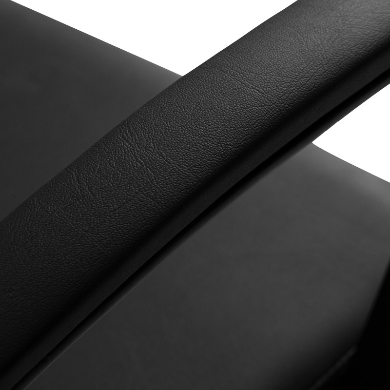 Czarna stylowa krzesło fryzjerskie o nowoczesnym designie