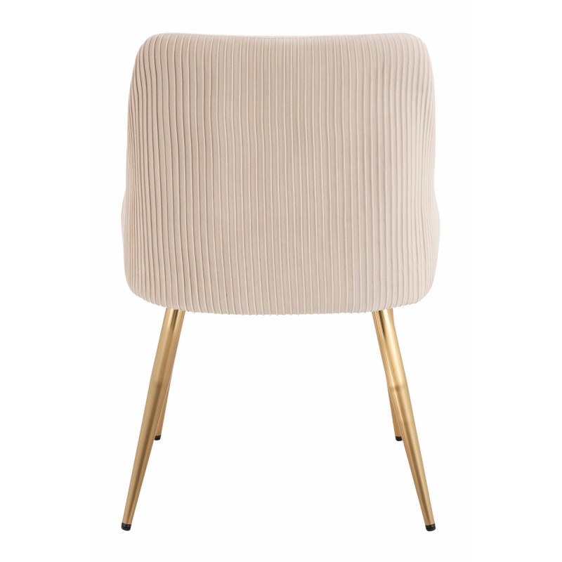 Hr920 Krzesło Złote Nogi Kremowy Welur