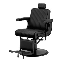 Gabbiano fotel barberski Visionerio czarny czarna rama