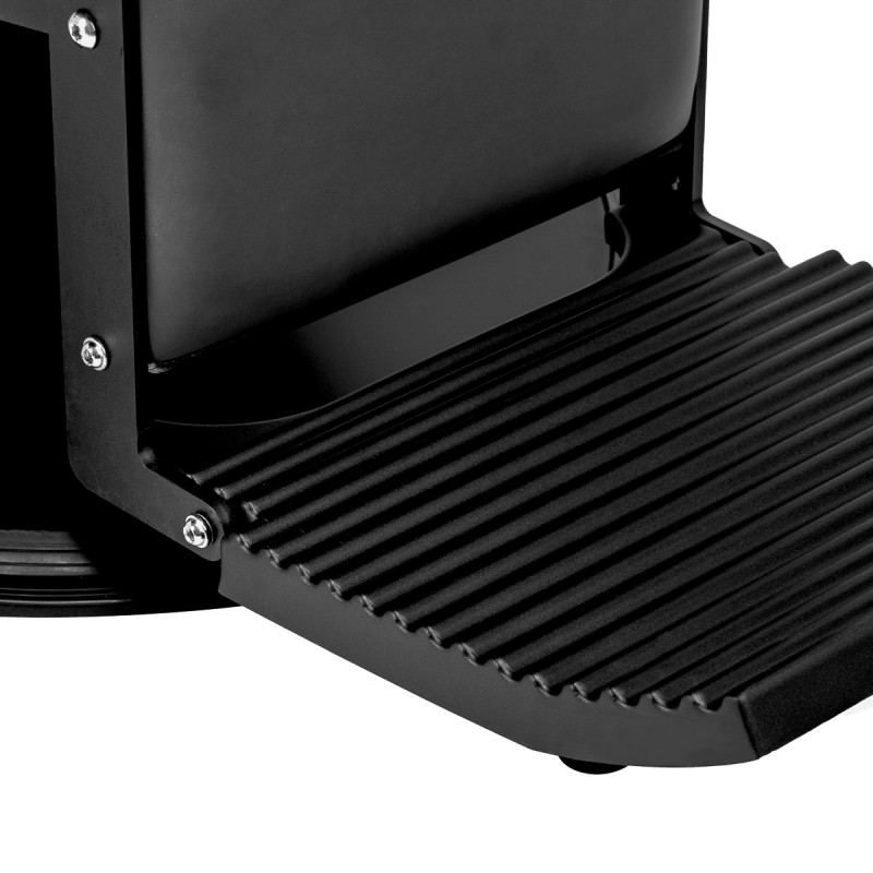 Gabbiano fotel barberski Visionerio czarny czarna rama