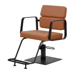 Black and orange hairdressing chair