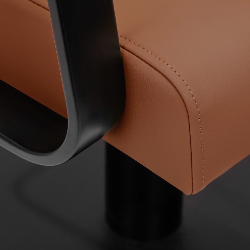 Gabbiano fotel fryzjerski Porto czarno Pomarańczowy