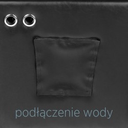 Czarna fryzjerska fotele z podnóżkiem