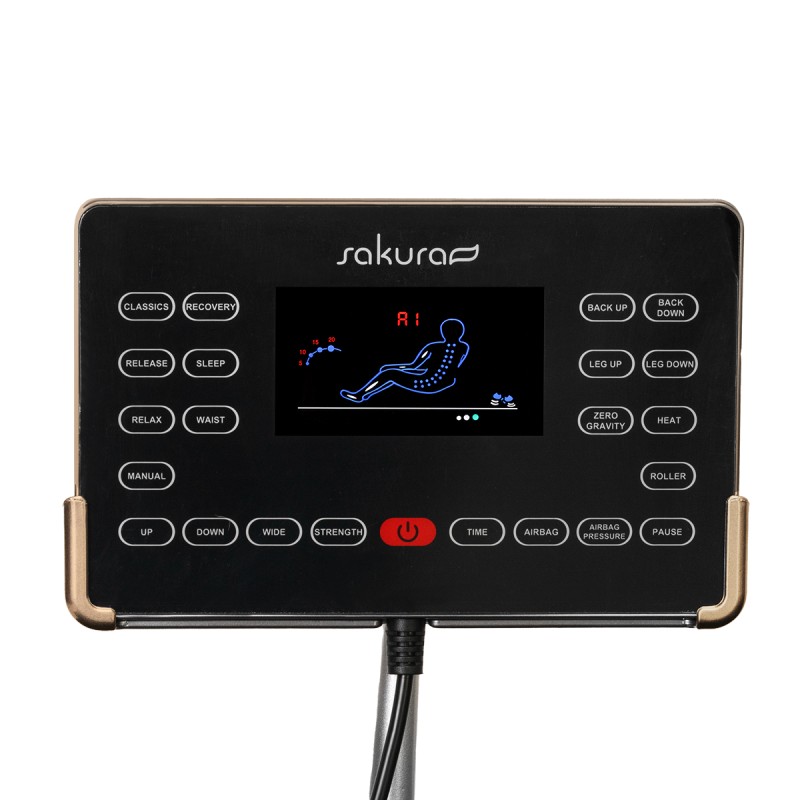 Czarno-beżowy fotel masujący Luxury 808