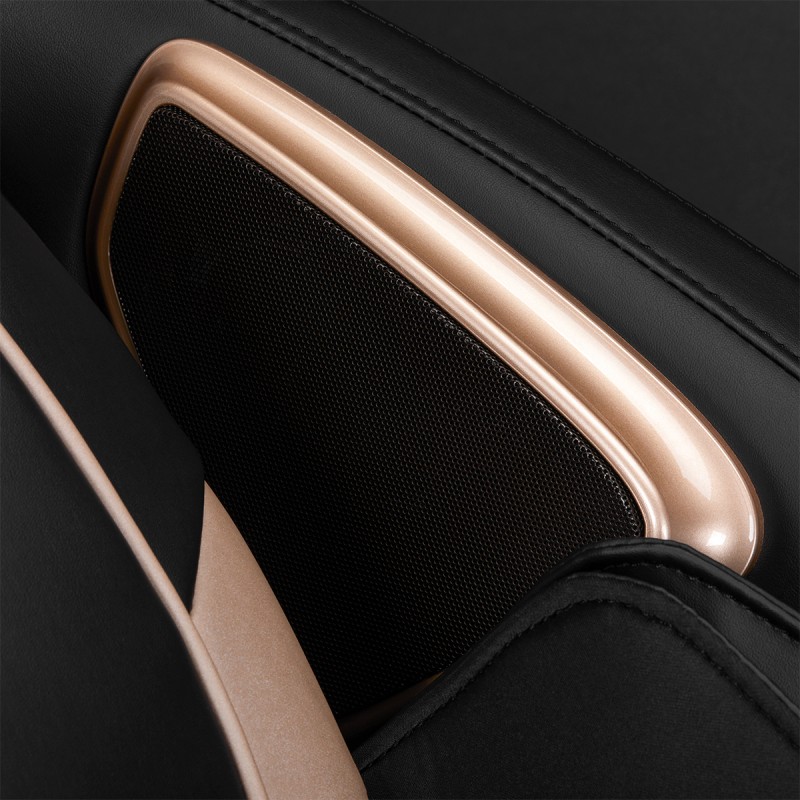 Czarno-beżowy fotel masujący Luxury 808