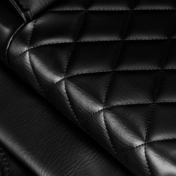 Wood-paneled leather massage chair