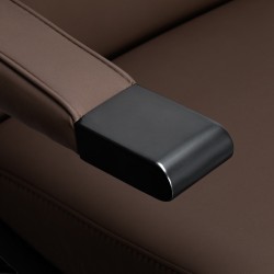 Brązowy skórzany fotel barberski