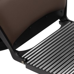 brown leather barber chair