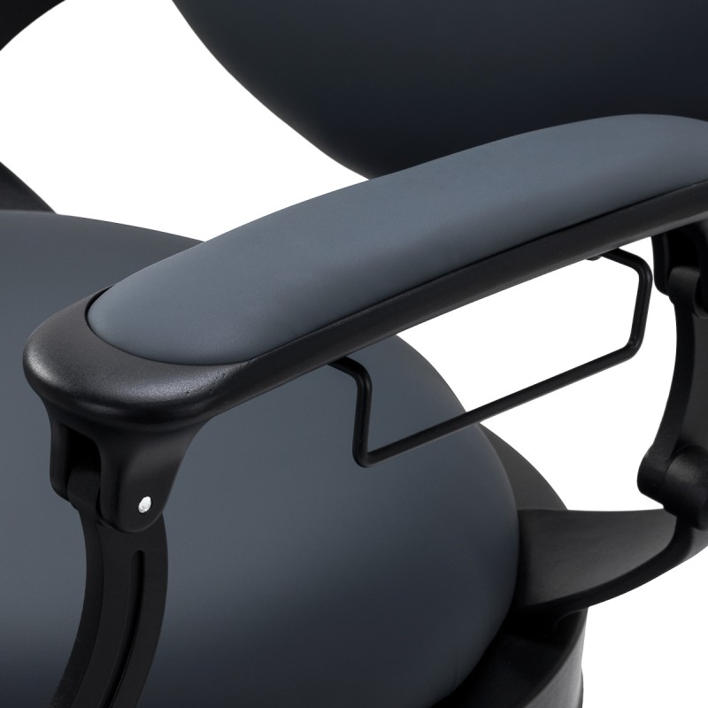 Gabbiano Fotel barberski Niccolo grafitowy bezguzikowy