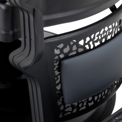 Gabbiano Fotel barberski Niccolo grafitowy bezguzikowy