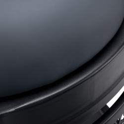 Gabbiano Fotel barberski Niccolo grafitowy bezguzikowy