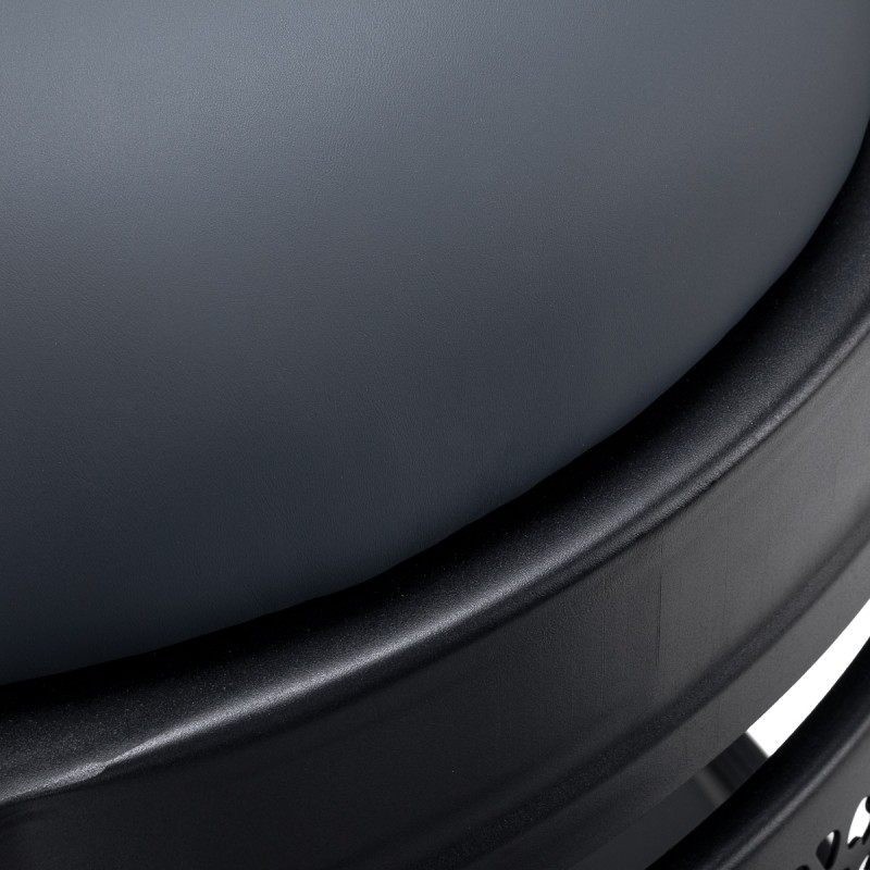 Gabbiano Fotel barberski Niccolo grafitowy bezguzikowy