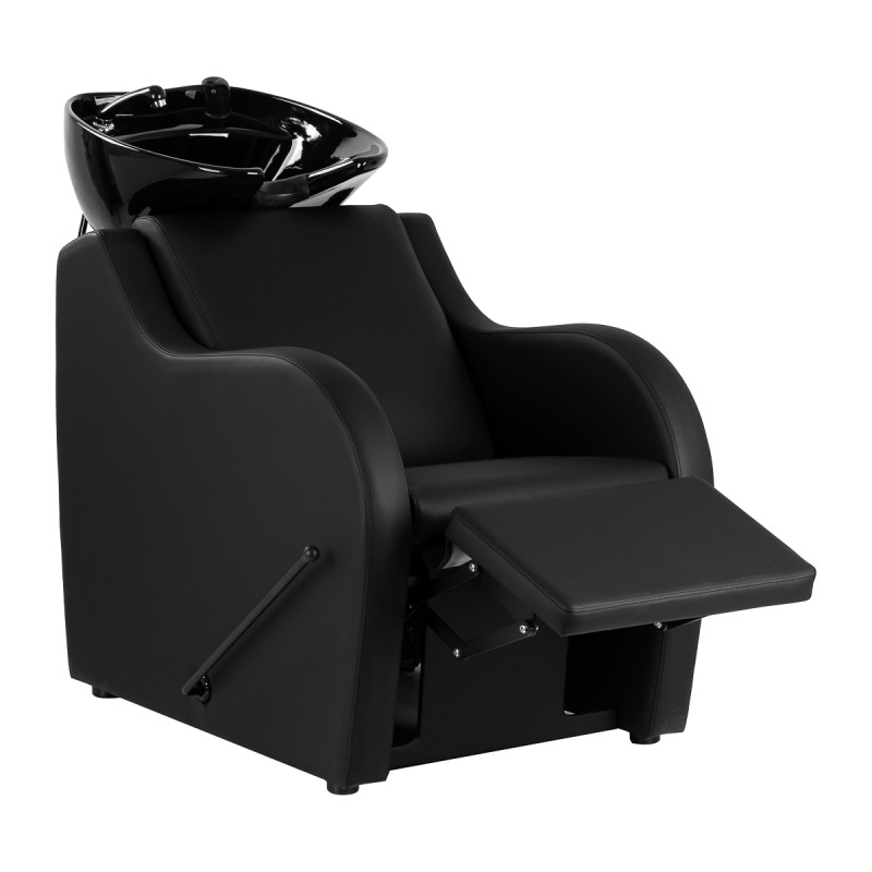 Gabbiano Myjnia fryzjerska Carmen z regulowanym podnóżkiem czarna