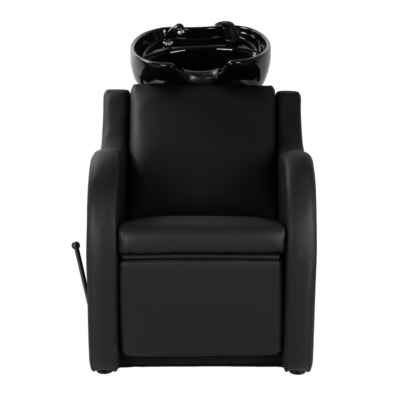 Gabbiano Myjnia fryzjerska Carmen z regulowanym podnóżkiem czarna