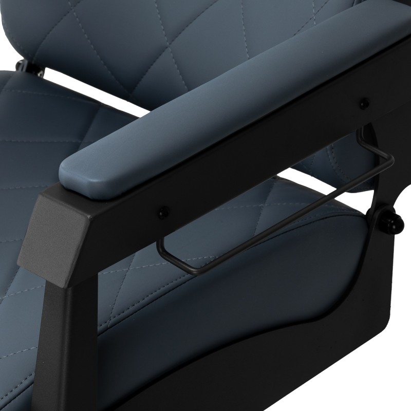 Grafitowy fotel barberski Studio Line