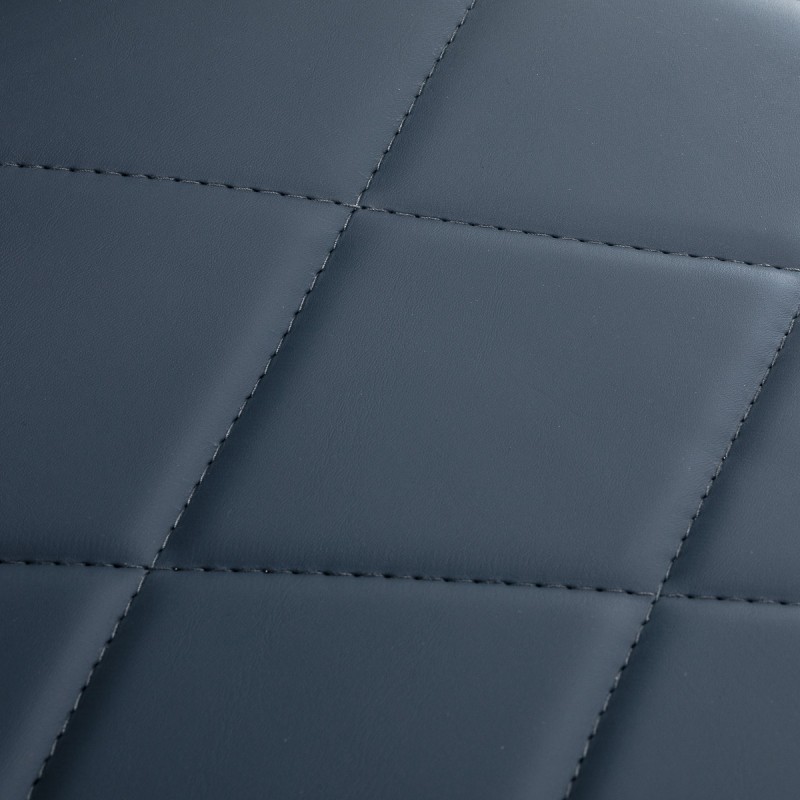 Graphite barber chair with footrest