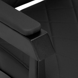 Gabbiano Fotel barberski Bruno czarny z czarną ramą