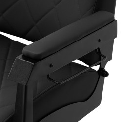 Gabbiano Fotel barberski Bruno czarny z czarną ramą