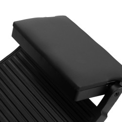 Gabbiano Fotel barberski Bruno czarny z czarną ramą