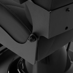 Gabbiano Fotel barberski Bruno czarny z czarną ramą