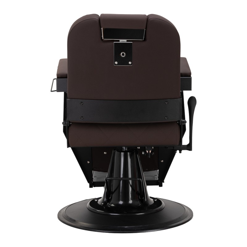 Modern brown barber chair chrome
