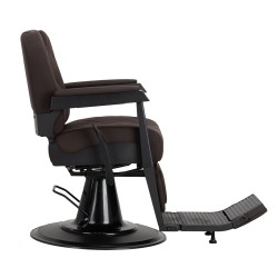 Modern brown leather barber chair