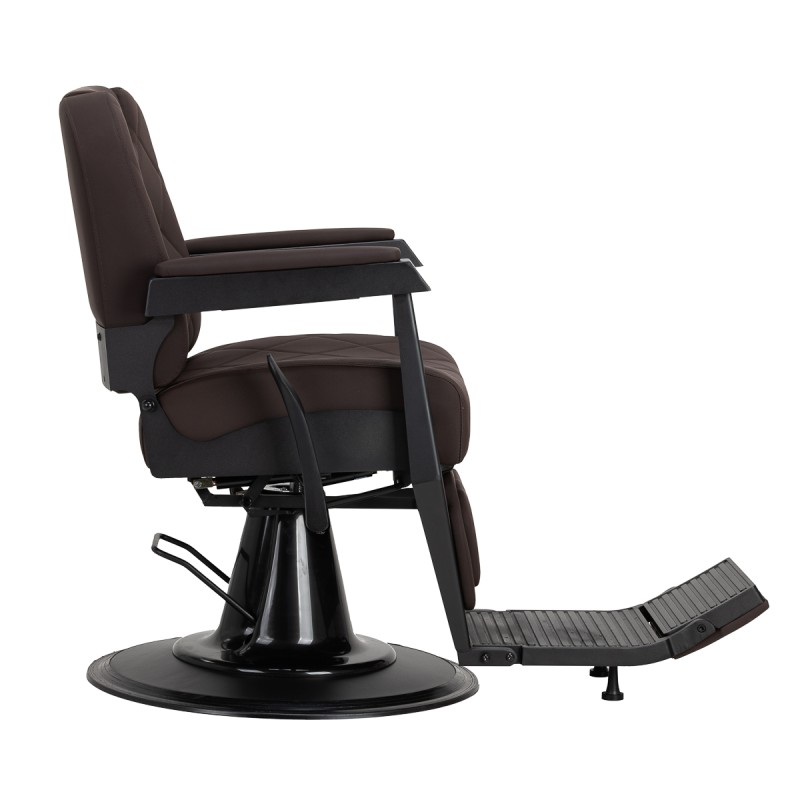 Modern brown leather barber chair