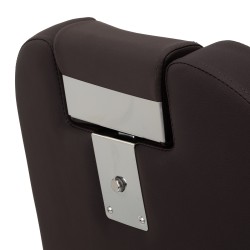 Skórzany brązowy fotel barberski