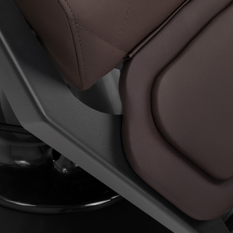 Brązowy fotel barberski Studio Line