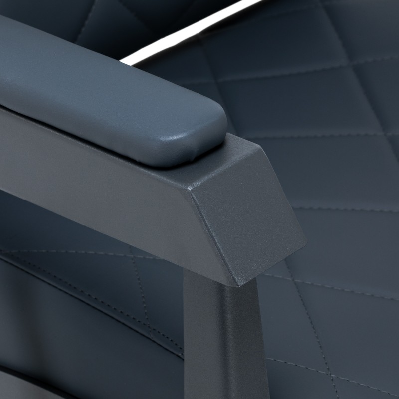 Nowoczesny grafitowy fotel barberski