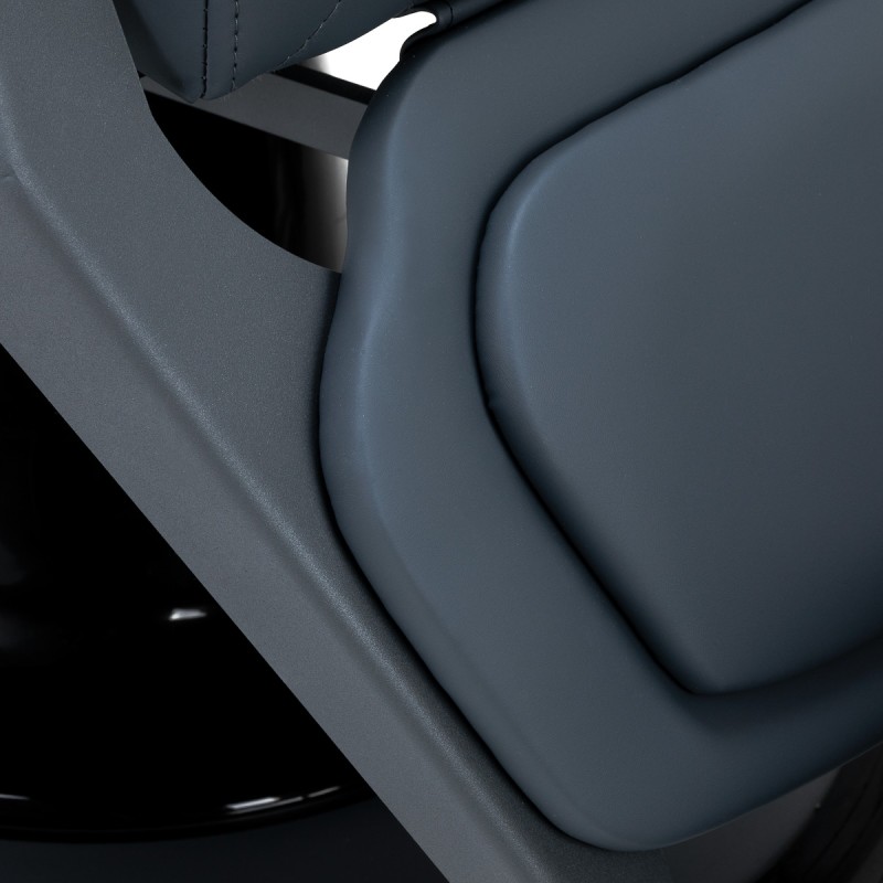 Grafitowy fotel barberski Studio Line