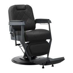 Modern black graphite barber chair