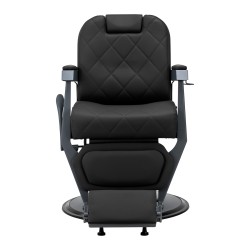 Black graphite modern barber chair