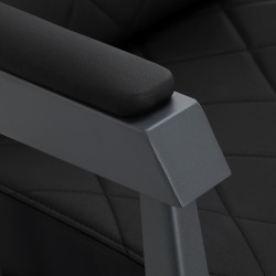 Black graphite modern barber chair